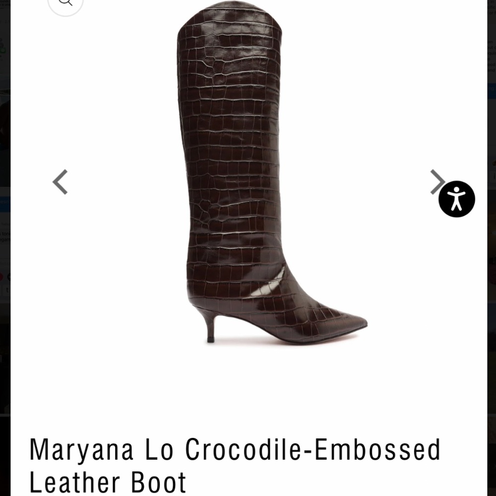 Schutz Maryana Lo Crocodile-Embossed Leather Boot